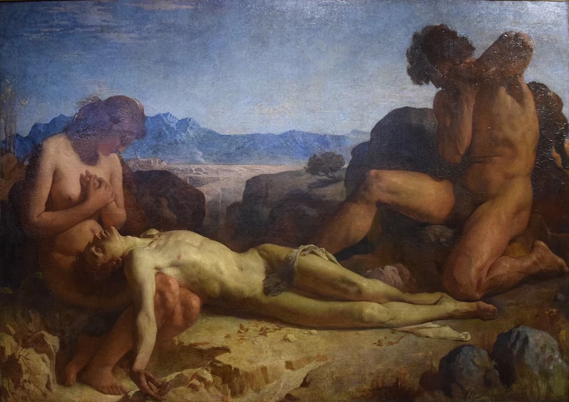 Léon Bonnat - Adamo ed Eva trovano Abele morto
